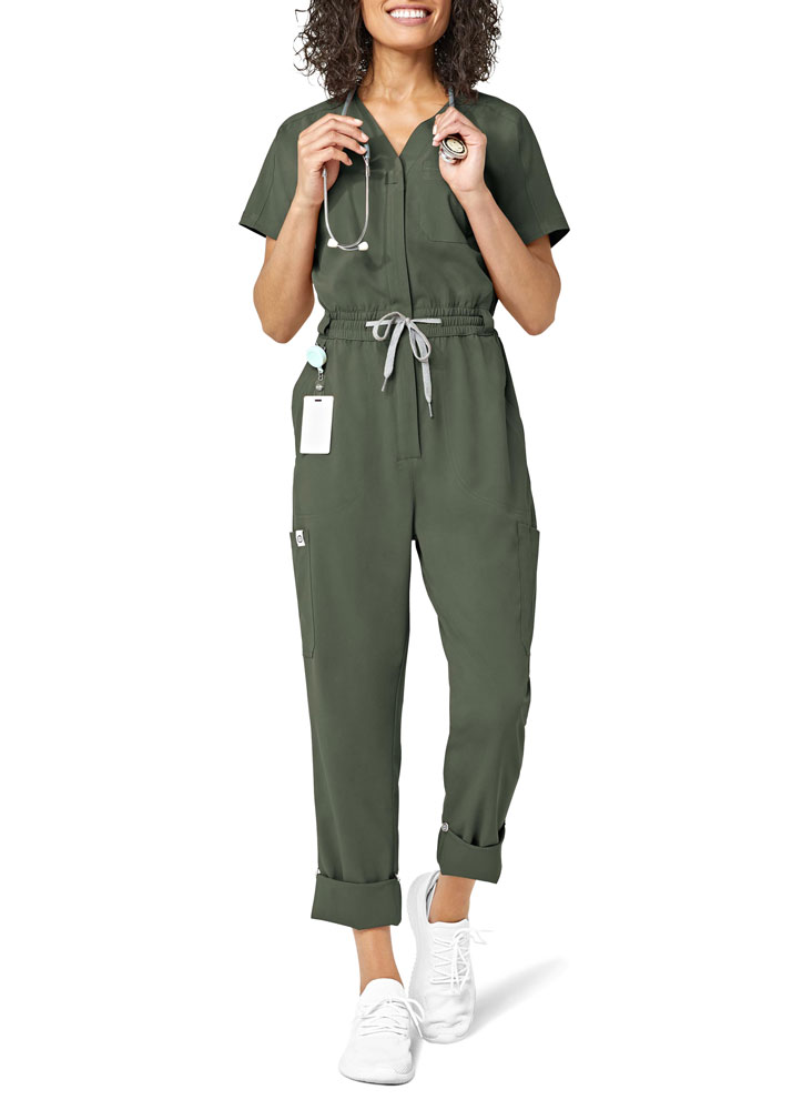 RENEW Women's Zip Front Jumpsuit – Nicole's Scrub Bar